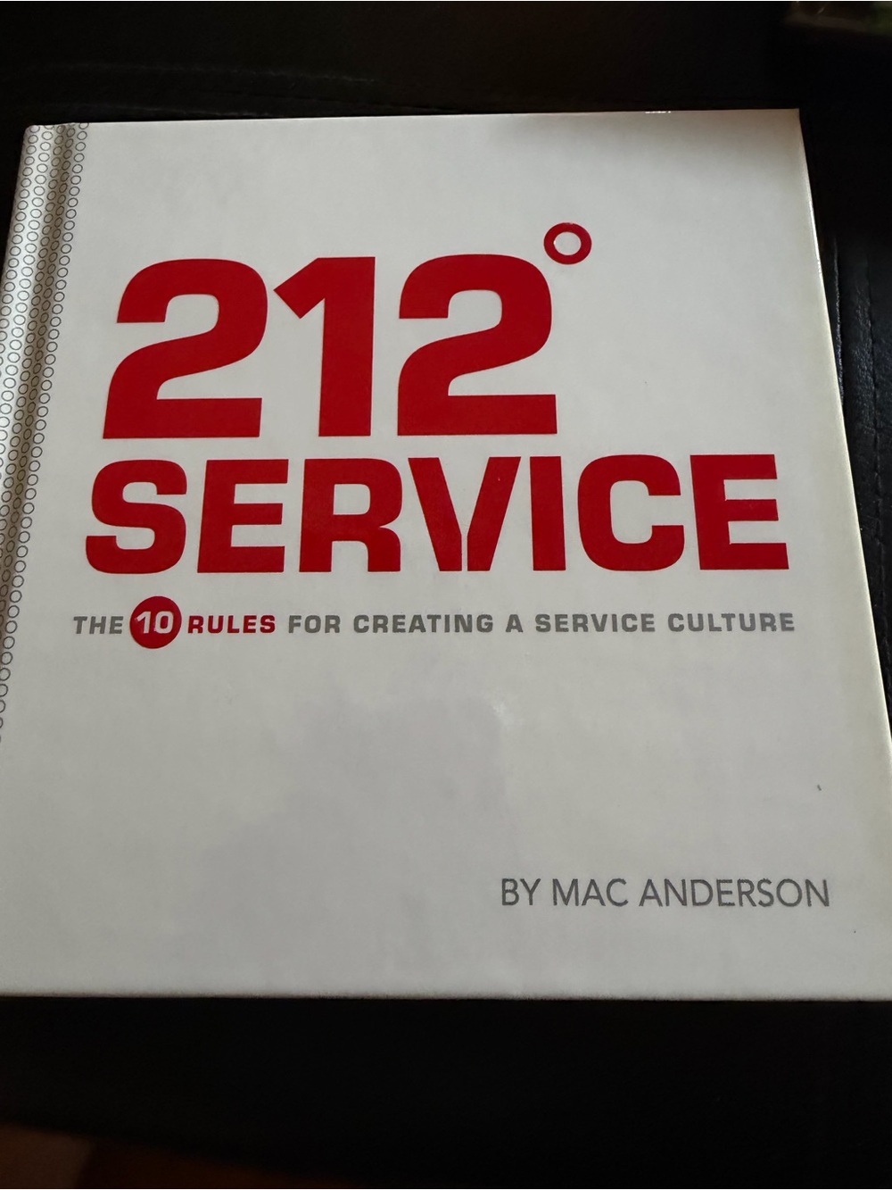 212° Service Hardcover Back Cover - White with Red Circle